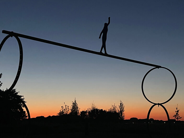 Kunstschouw - zonsondergang